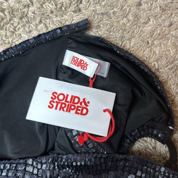 Solid & Striped The Avery Coated Velvet One-Piece Swimsuit Size S NWT - Picture 7 of 8